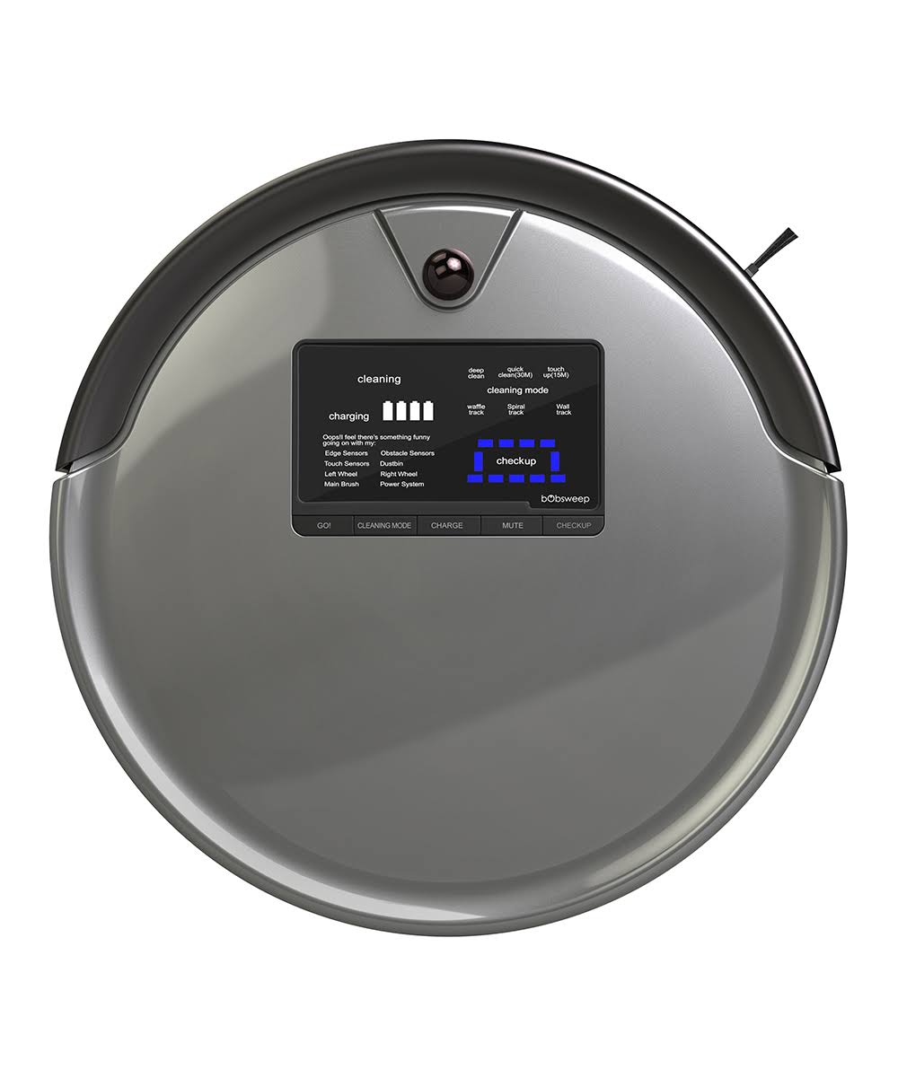 bObsweep Bob PetHair Plus Wet/Dry Robotic Vacuum - Charcoal