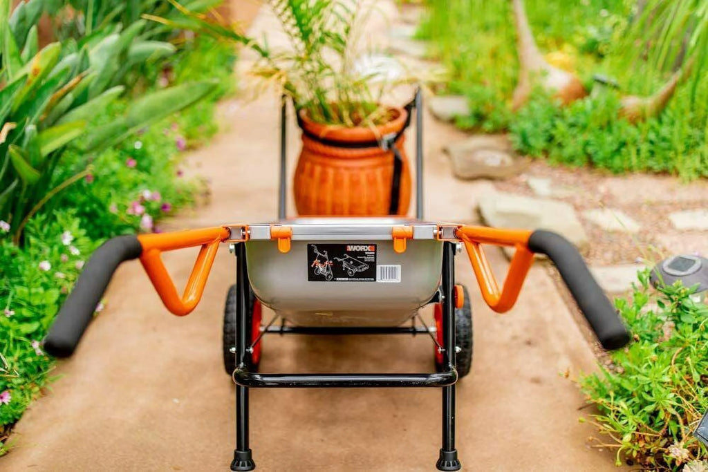 Worx WG050 Aerocart 8-in-1 Yard Cart Wheelbarrow Dolly J318