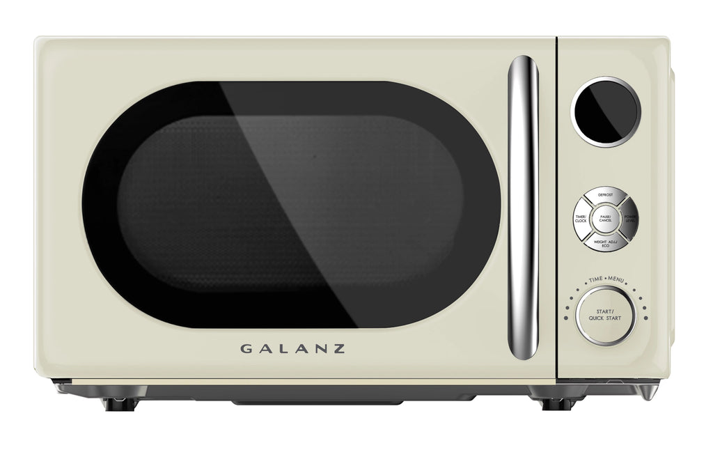 Galanz 0.7 Cu ft Retro Countertop Microwave Oven, 700 Watts, Blue, New