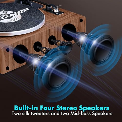 Vinyl Record Player with Bluetooth and Built-in Phono Preamp V599649