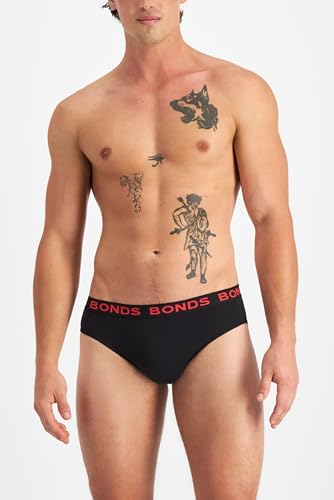 Bonds Classic Everyday Cotton Blend Brief Underwear for Men, 3-Pack N7748