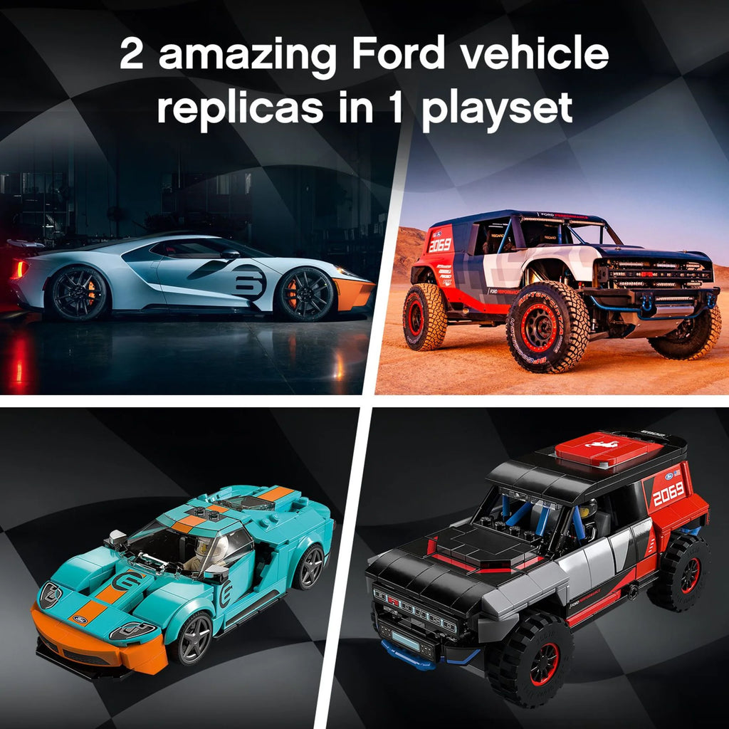 LEGO Speed Champions Ford GT Heritage Edition and Bronco R Building Toy D4332