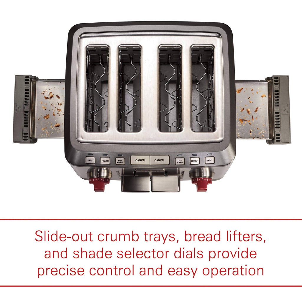 Wolf Gourmet 4-Slice Toaster, Red Knob G512249