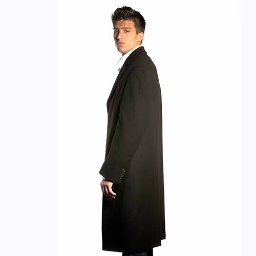 Men's Jean-Paul Germain Classic-Fit Wool-Blend Top Coat, Black E567