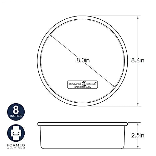 Nordic Ware Naturals® Nonstick 8" Round Layer Cake Pan, Aluminum R5742