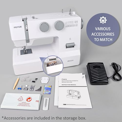 FEIYUE FYe310 Full Size Sewing Machine with Foot Pedal, Heavy Duty & Portable L56347