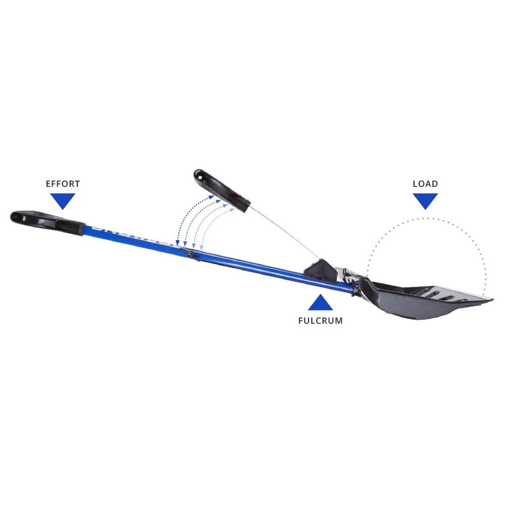 Snow Joe Shovelution Strain-Reducing Snow Shovel, 18-Inch Poly Blade L7115