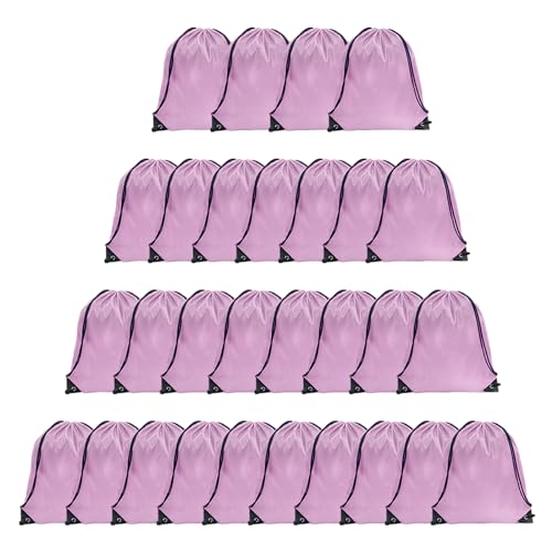 GoodtoU 40 Pack Drawstring Backpacks Waterproof Nylon Cinch Bags for School Gym N792