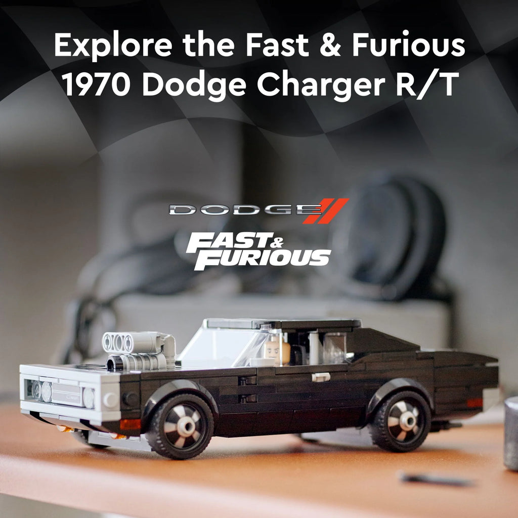 LEGO Speed Champions Fast & Furious 1970 Dodge Charger R/T 76912 Toy Muscle Car Model Kit N197410