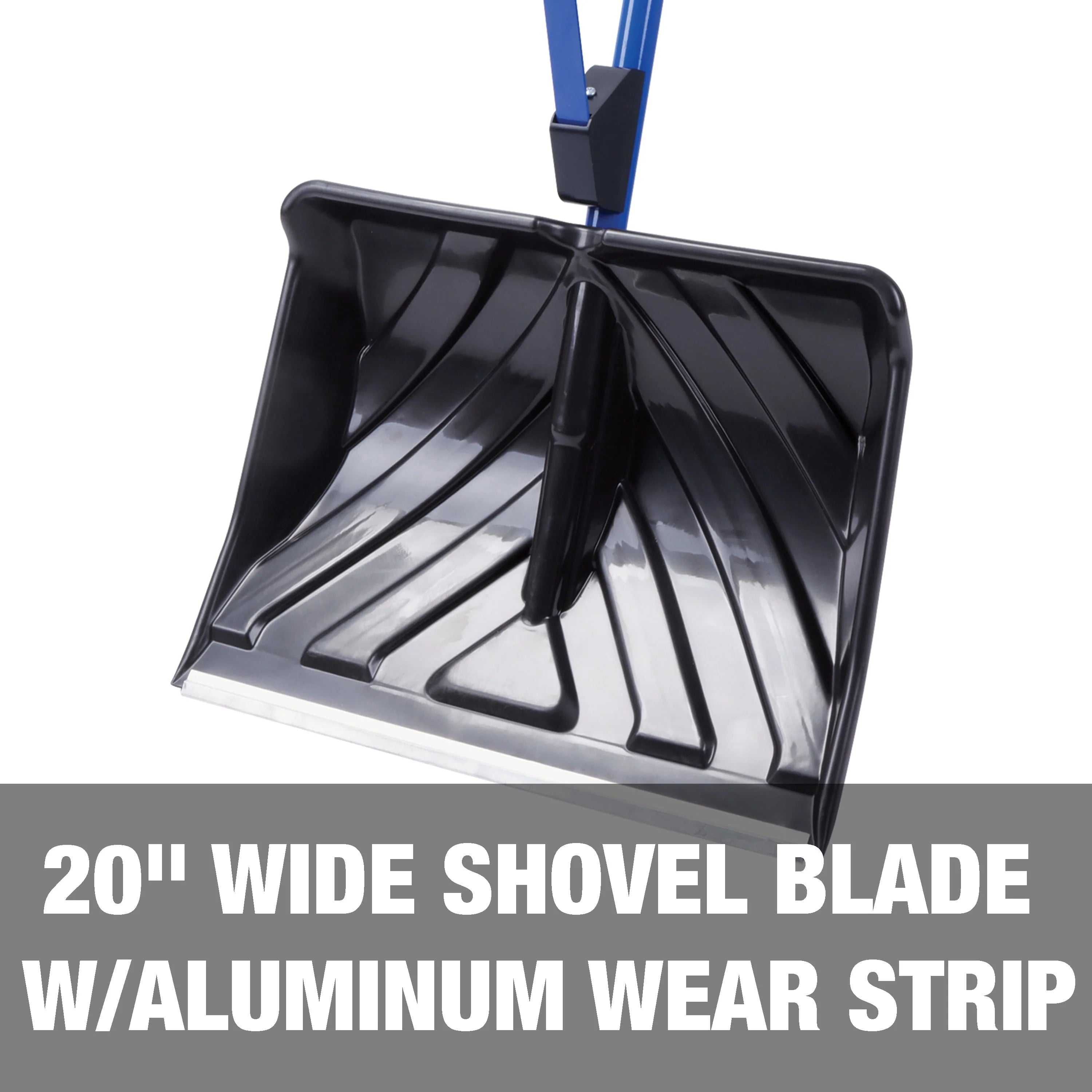 Snow Joe Shovelution Strain-Reducing Snow Shovel, 18-Inch Poly Blade L7115
