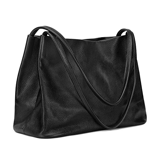 Kattee Leather Tote Bag for Women, Casual Shoulder Hobo Purse with Magnetic Snap Closure U606