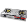 XtremepowerUS Outdoor 2 Burner Stove Burner Range Gas Propane Fueled LPG Auto Ignition with Regulator and Hose