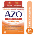 AZO Bladder Control with Go-Less Daily Supplement, Helps Reduce Occasional Urgency* and Leakage鈥犫€犫€? 54 Count Capsules