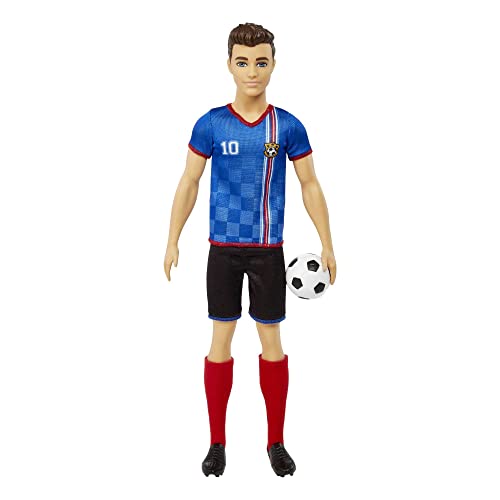 Barbie Careers Ken Fashion Doll Soccer Player with Accessories Q116964