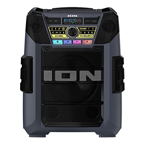 ION Block Rocker Portable Bluetooth Party Speaker with Karaoke Microphone T461114