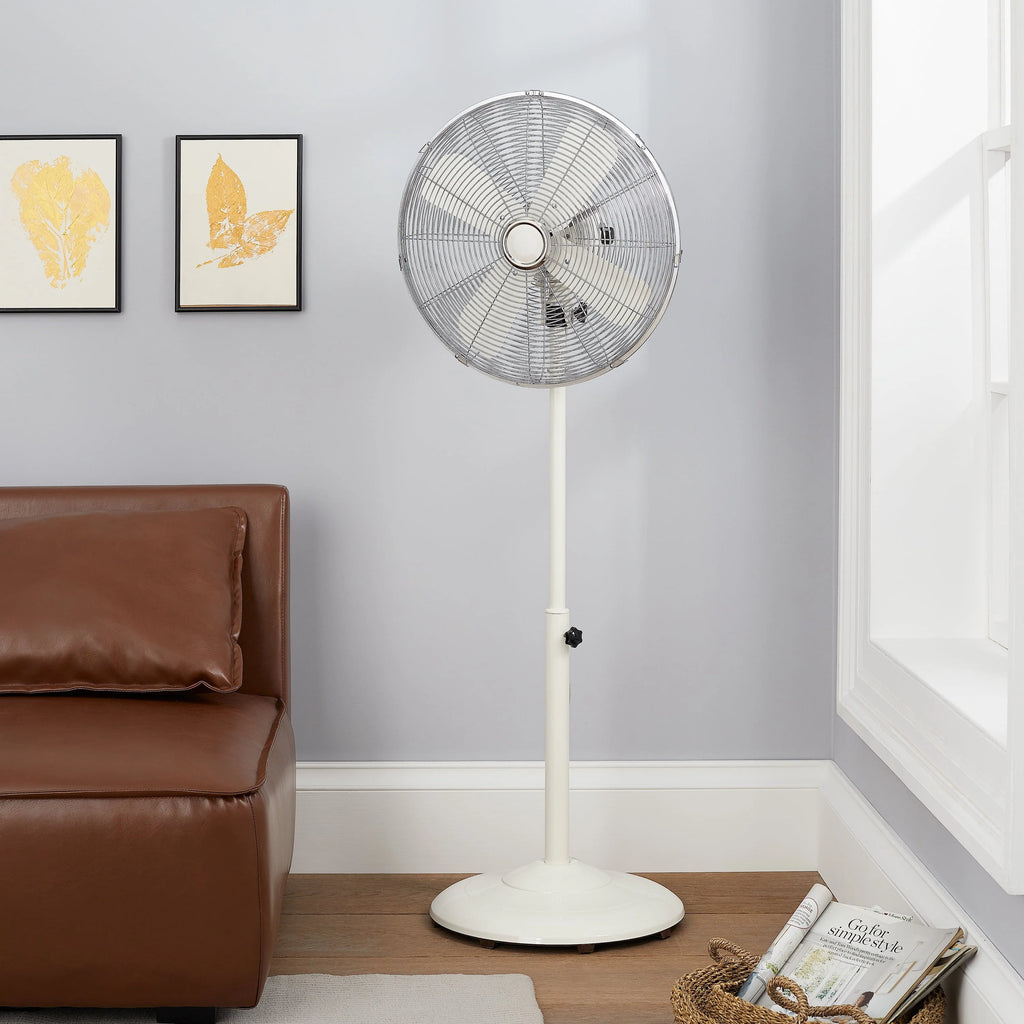 Better Homes & Gardens 16 inch Adjustable Oscillating Metal Stand Fan, Red O2097