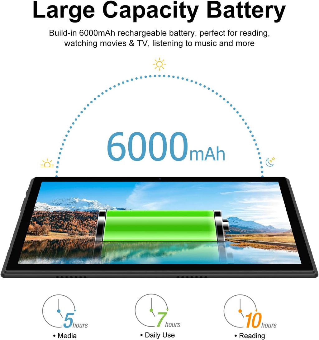 Android Tablet 10.1 Inch, 32GB, Octa-Core, IPS HD Display, 6000mAh Battery I999