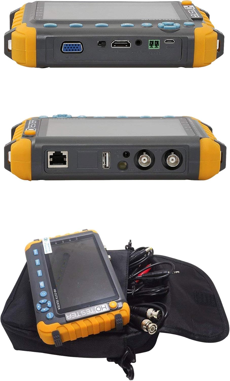 5 Inch 4 in 1 CCTV Monitor Tester with Coaxial and PTZ Cable Test W6282