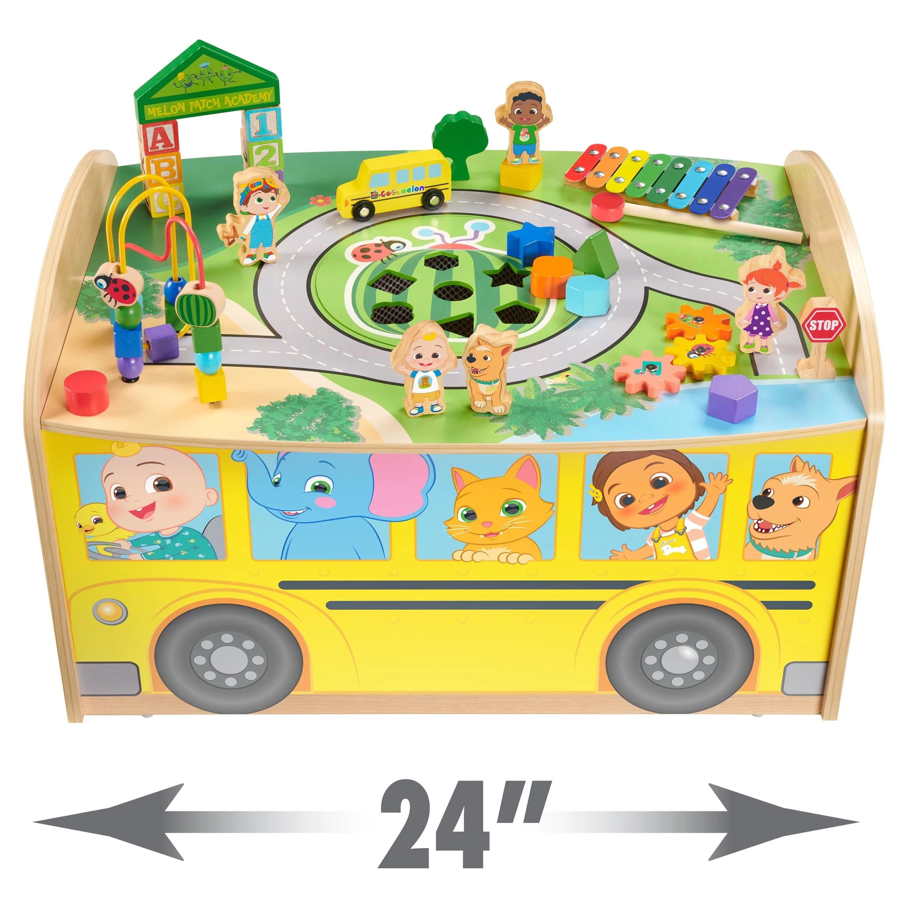 Cocomelon Wheels on the Bus Wooden Activity Table for Toddlers 18 Months+ C905124