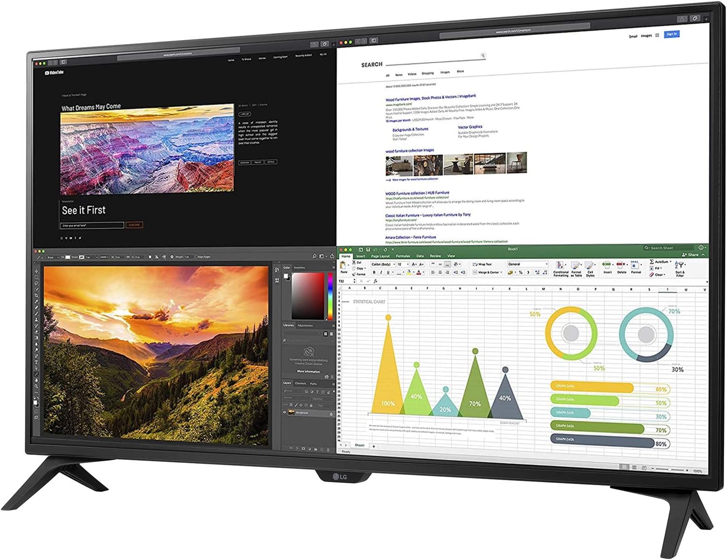 LG 43UN700T-B 43" 4K UHD IPS USB-C HDR Monitor L17351