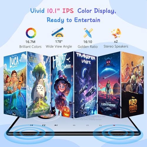 Android 14 Tablet 10.1 Inch 4G SIM Unlocked 3GB+32GB IPS Display Black Z2250