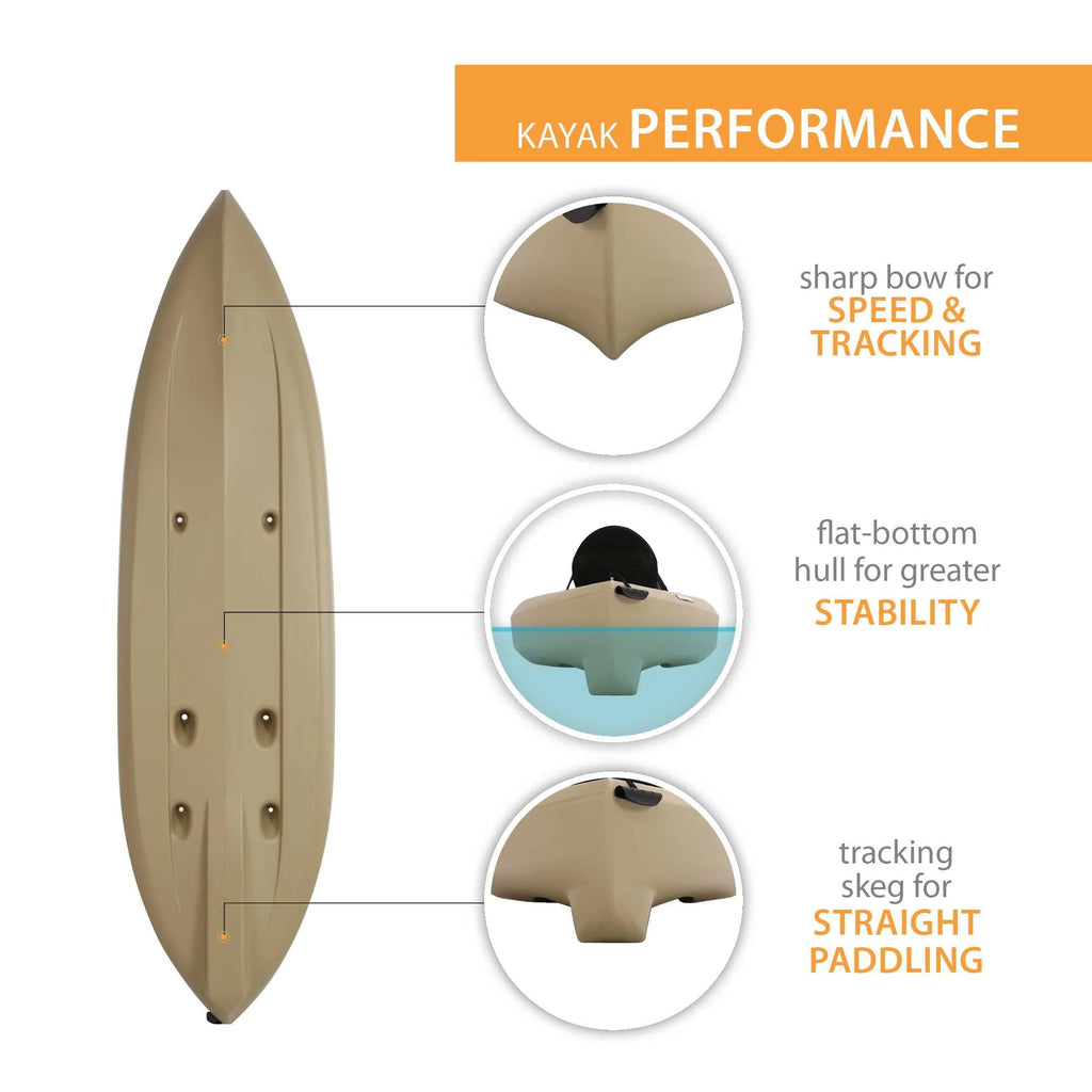 Lifetime Tamarack Angler 10 ft Sit-on-Top Fishing Kayak, Tan Y36375