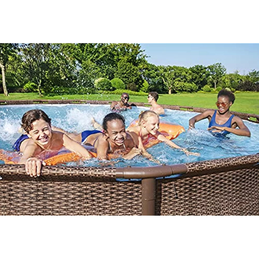 Coleman Power Steel 18' x 48" Round Metal Frame Above Ground Pool Set Z746573