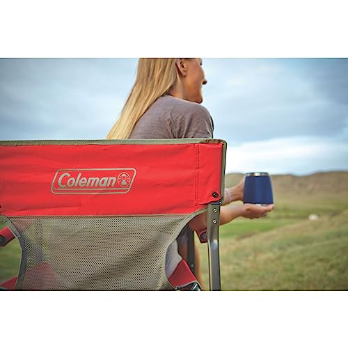 Coleman Outpost Breeze Folding Camp Chair with Cooling Mesh Back, 300lbs Capacity X53987
