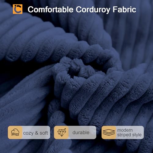 COMAX Folding Sofa Bed Convertible Chair Bed Corduroy 3-in-1 Floor Couch, Dark Grey E940