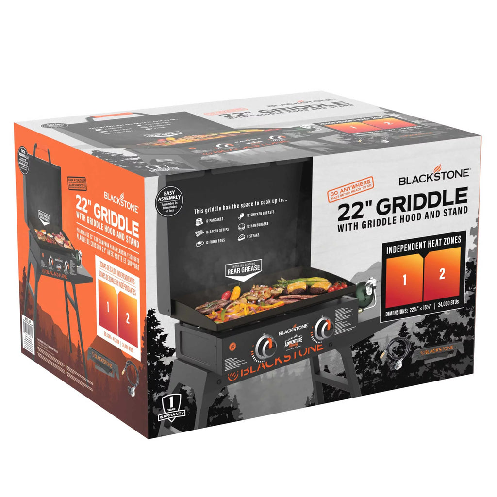 Blackstone Adventure Ready 22 Propane Griddle with Stand and Adapter Hose T46476