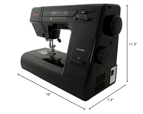 Janome Heavy Duty HD-3000 Black Edition Sewing Machine with Quilting Kit Y361
