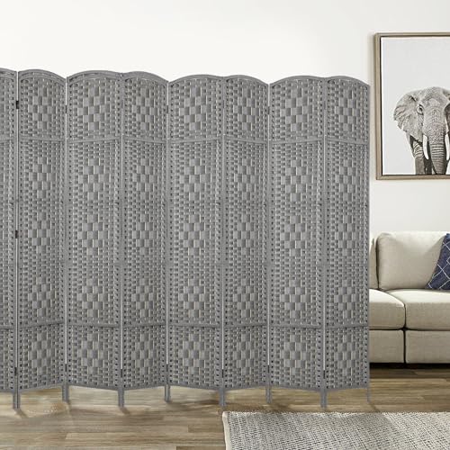 Rose Home Fashion 6 ft Tall Room Divider 4 Panel Folding Privacy Screen, Dark Coffee C8634