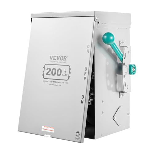 VEVOR 200A Generator Transfer Switch, 48000W Manual Double-Throw, 120/240V, NEMA 3R O290