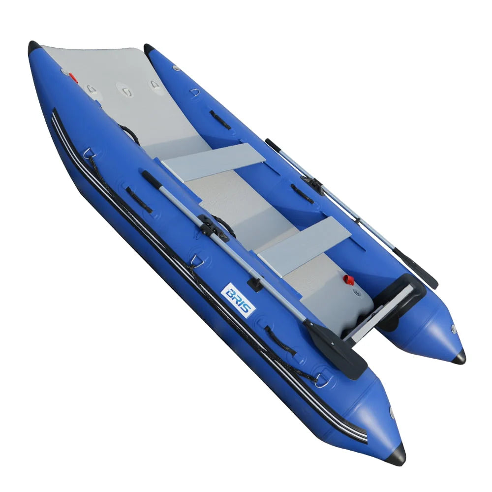 BRIS 11 ft Inflatable Catamaran Boat Dinghy Blue X13302