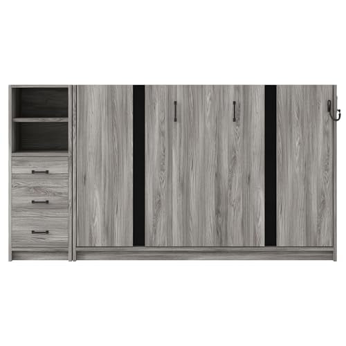 Ball & Cast Queen Murphy Bed Wall Chest with USB and Storage X29201