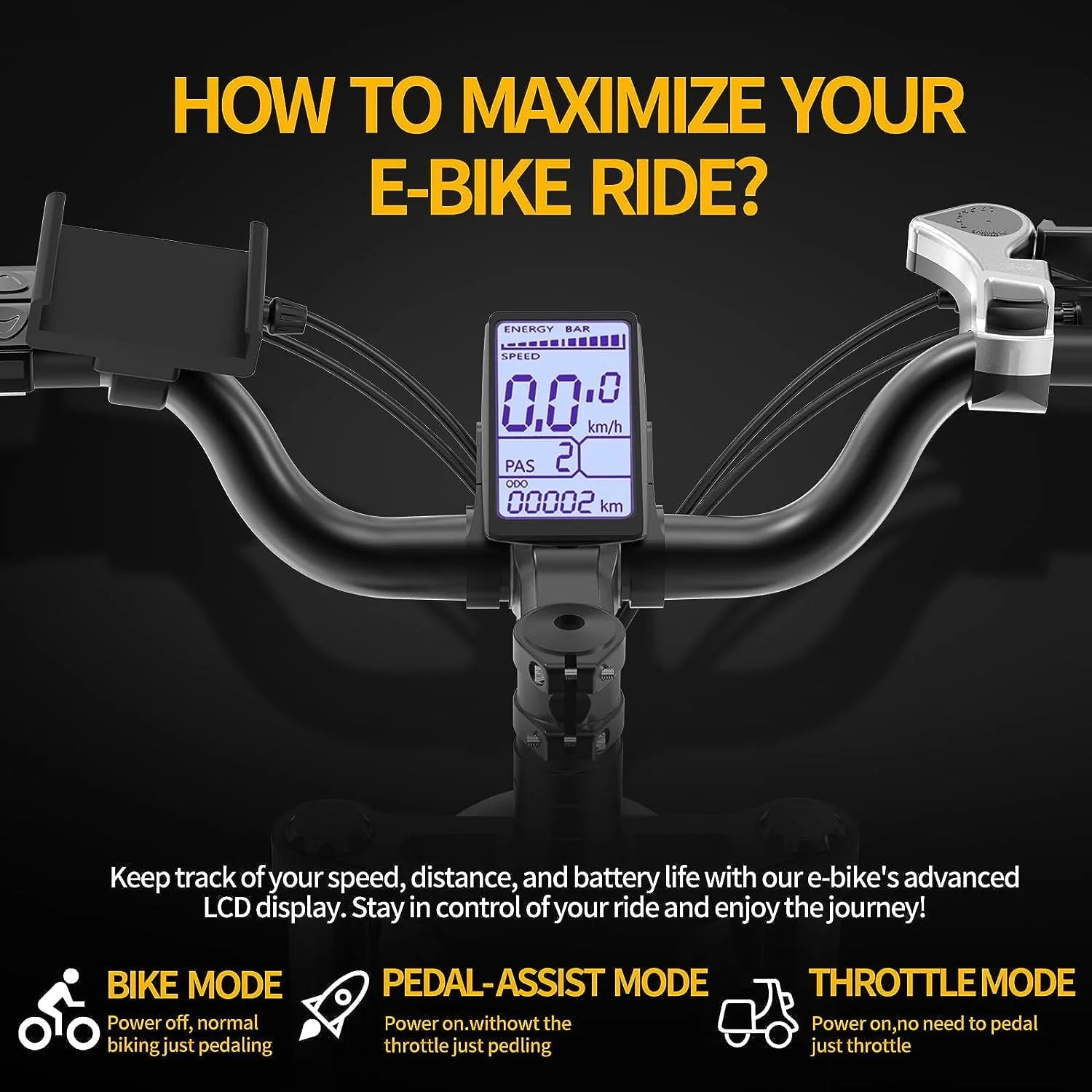 Ridstar Electric Bike for Adults, 20" Fat Tire, 1000W, Removable 48V/20Ah Battery L39664