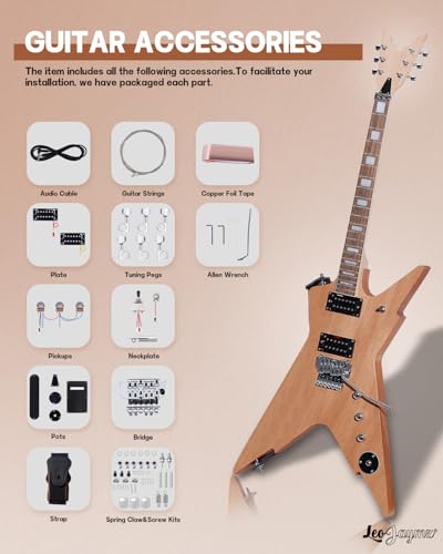 Leo Jaymz DIY Single Cut Electric Guitar Kit Mahogany Rosewood B148