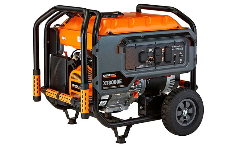 Generac 6433 - XT8000E 8,000 Watt Electric Start Portable Generator with Cord, 49-ST/CSA