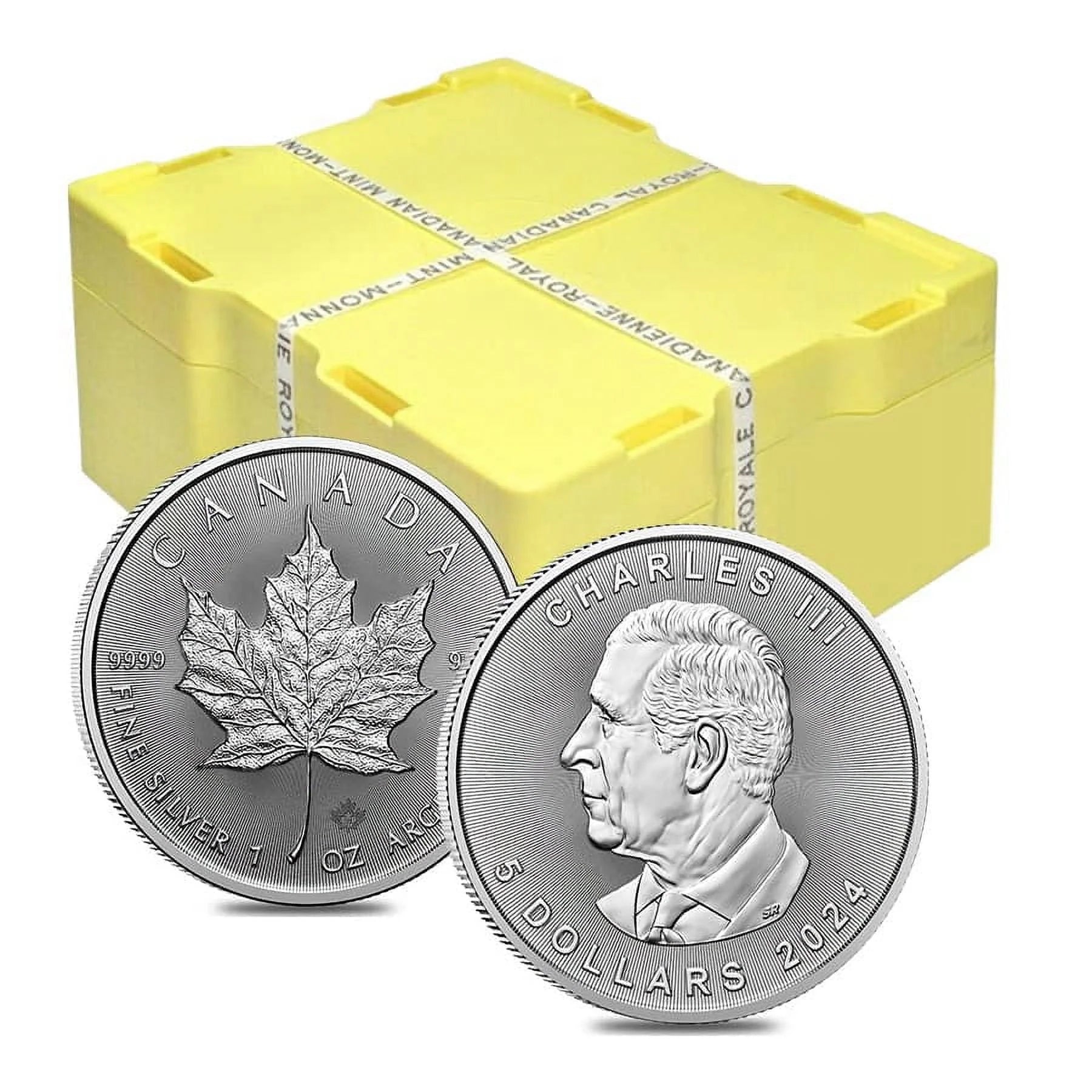 2024 1 oz Canadian Silver Maple Leaf Coin BU (Lot of 10) A4225
