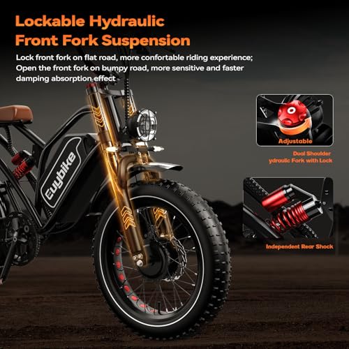Electric Bike for Adults, 2000W Motor, 48V 25AH Battery, 20" Fat Tires S65549
