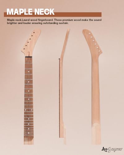 Leo Jaymz DIY Single Cut Electric Guitar Kit Mahogany Rosewood B148