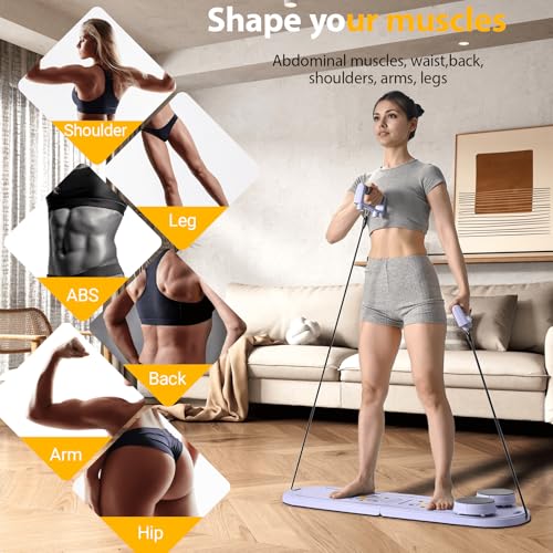 Pilates Reformer Board 6in1 Foldable Ab Core Trainer (Purple) X213