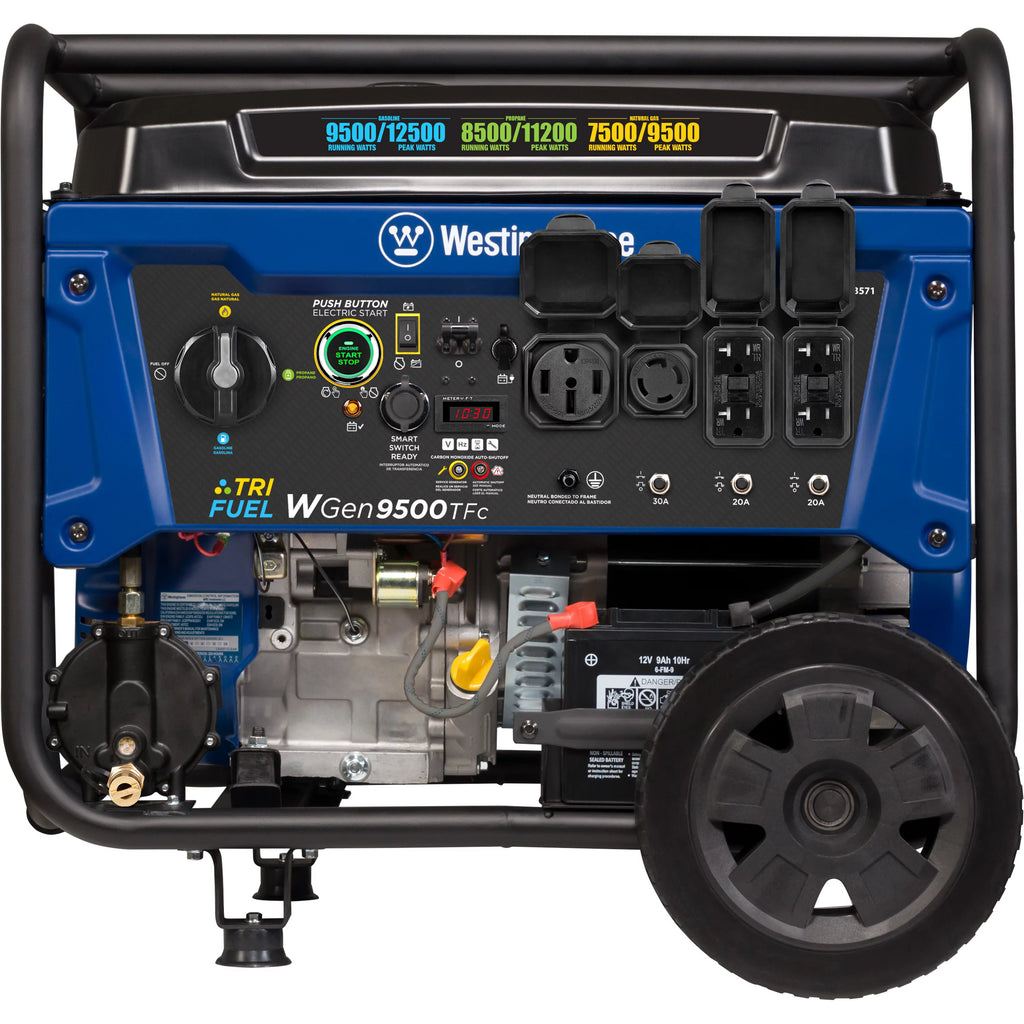 Westinghouse 12,500 Peak Watt Dual Fuel Portable Generator, Gas/Propane Y811