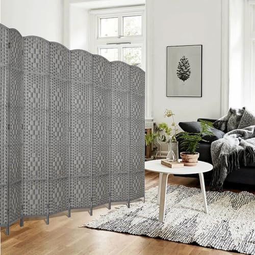 Rose Home Fashion 6 ft Tall Room Divider 4 Panel Folding Privacy Screen, Dark Coffee C8634