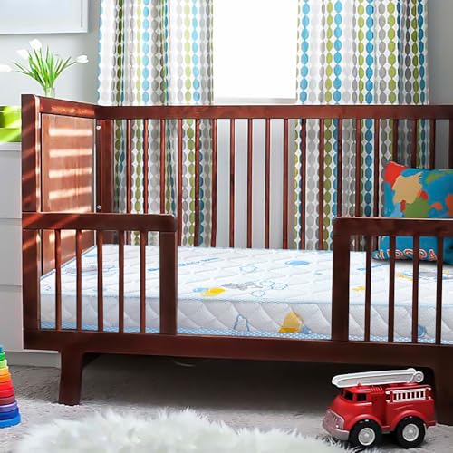 Premium Crib & Toddler Mattress, 100% Knitted Fabric, Hypoallergenic, 5" Thick, Fits Standard Cribs W252468