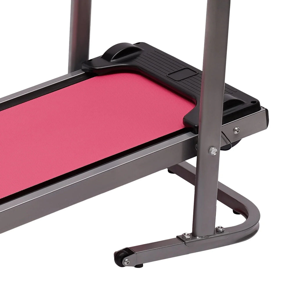 MIDUO Home Folding Treadmill with Incline Pink Y55541