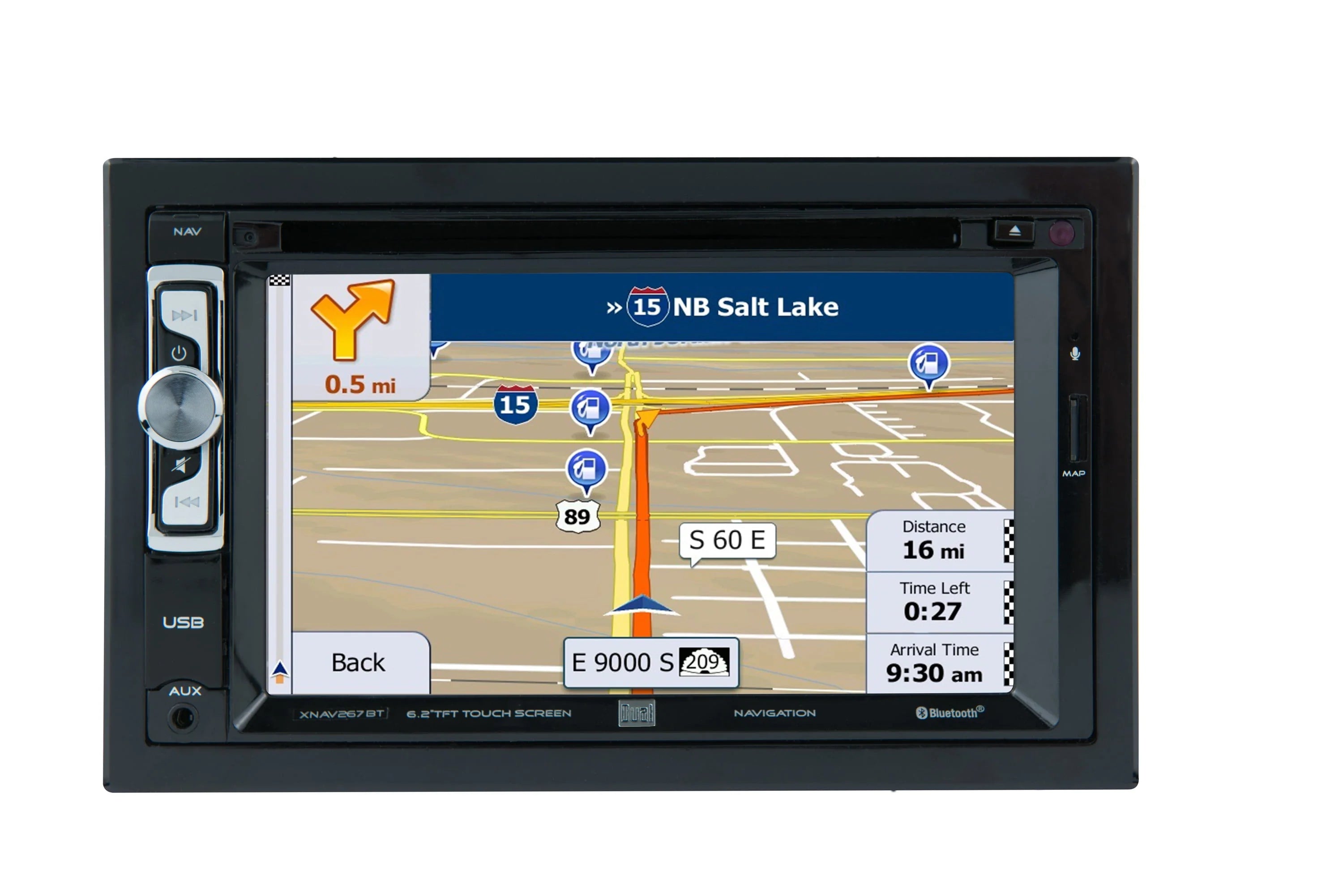 Dual Electronics XNAV267BT 6.2" Double Din Car Stereo with Navigation N168