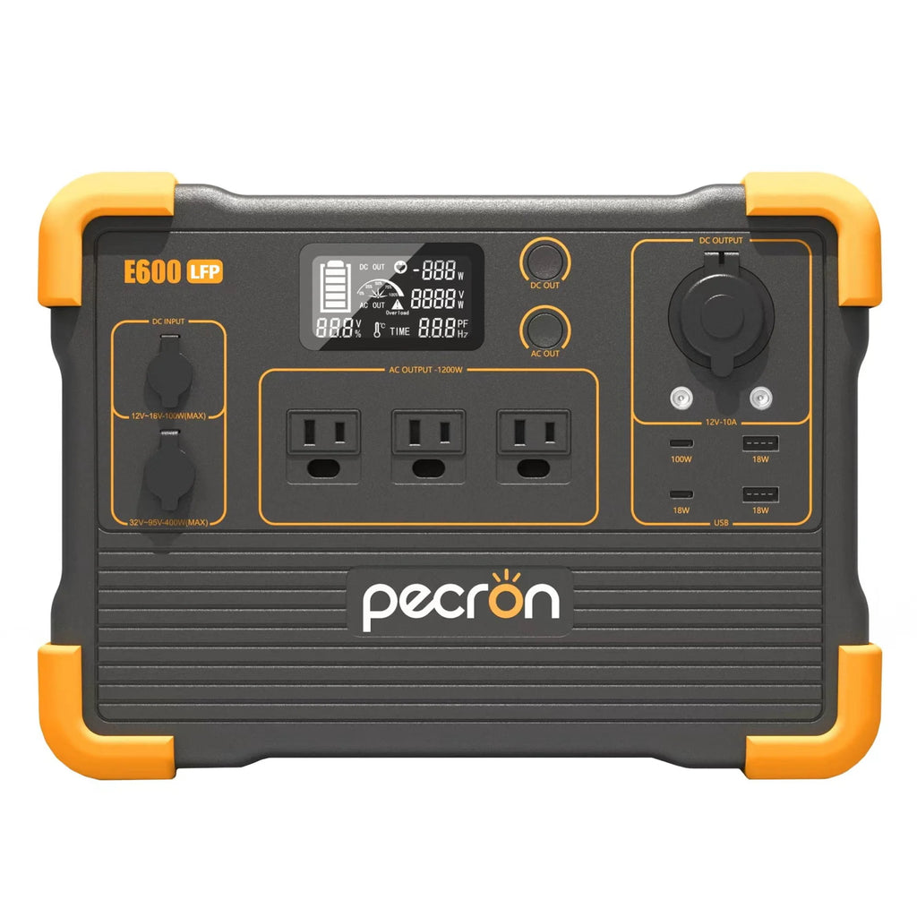 PECRON E600LFP Portable Power Station 614Wh 1200W LiFePO4 Solar Generator R710581