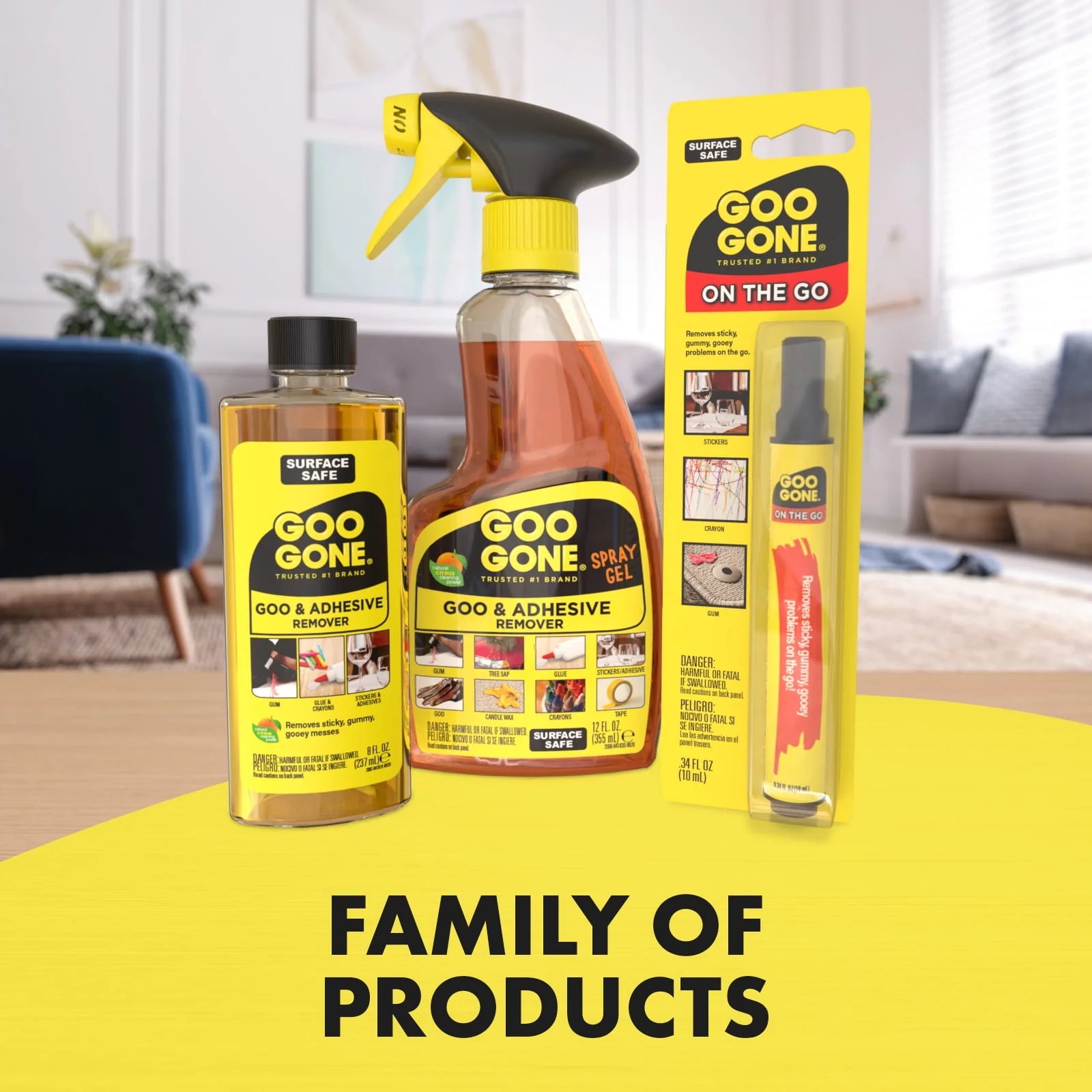 Goo Gone Original Spray Gel Adhesive Remover, 12 Oz U830