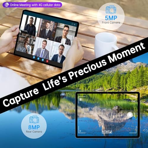 10 inch 4G LTE Tablet Android 14 with Sim Card Slot Unlocked 10GB+32GB T7283
